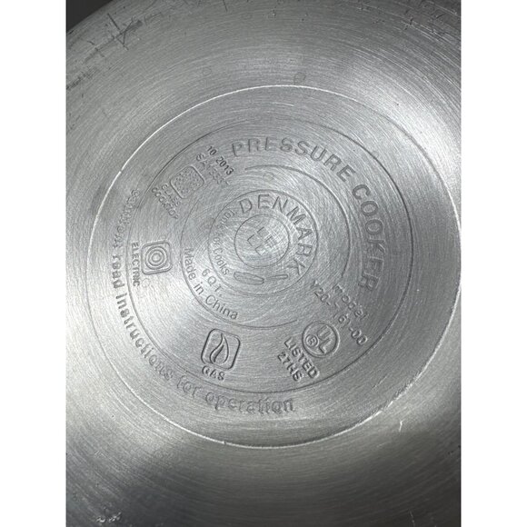Denmark Aluminum 6-Liter Pressure Cooker With Locking Lid For Fast Cooking - Picture 7 of 7